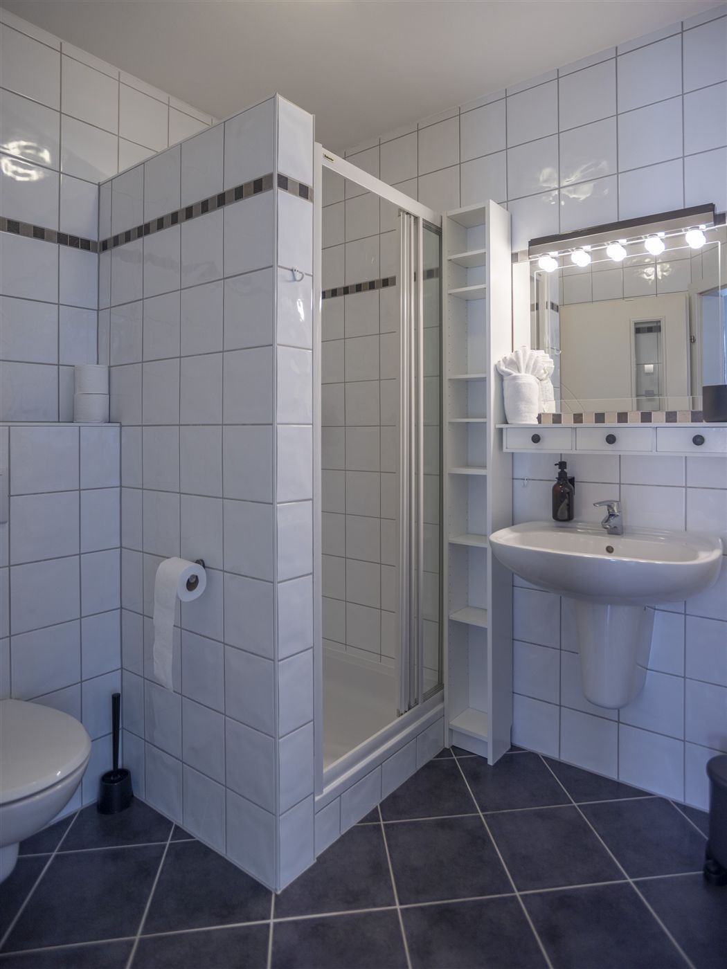 Badezimmer des Apartments Mediterranea
